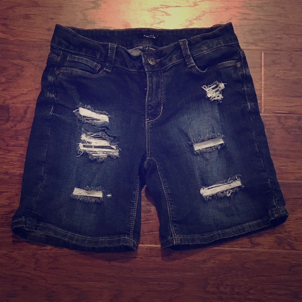 Rue 21 Distressed Jean Shorts